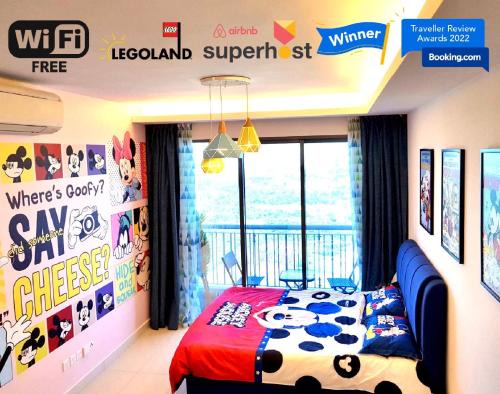 Nusajaya Apartment | 1-4pax Mickey Mouse 1bedrm at Puteri Harbour, Teega Suite, Legoland, Lego, Iskandar