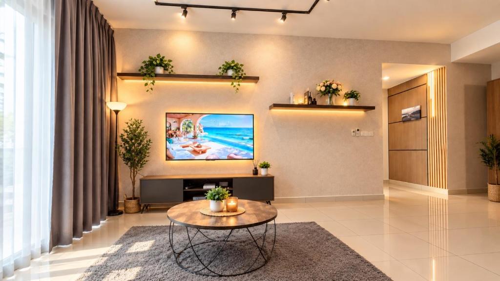 Putrajaya Apartment | Cozy 3R2B# Conezion IOI Resort City# Netflix# Walk to IOI City Mall & 20 mins drive to UKM