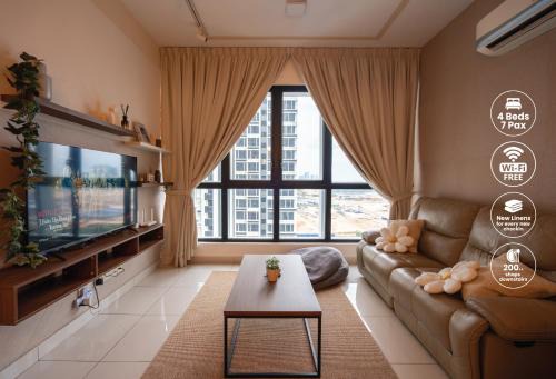 Gelang Patah Apartment | Eco Nest at Eco Botanic, 2km to Legoland Malaysia, 200 Shops Downstairs, 7Pax, Johor Bahru