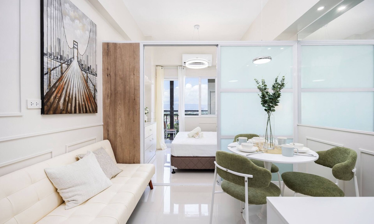 Lapu-Lapu Condo | Modern Nordic Studio With Balcony and Pool in Primeworld District Near Airport