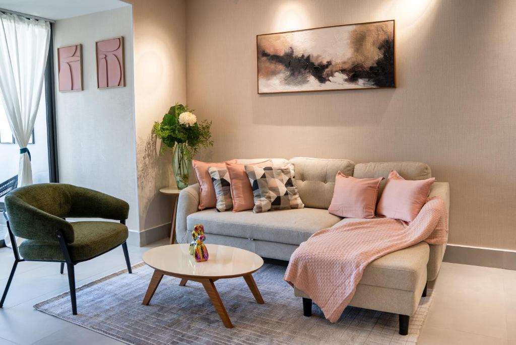 Evaristo Morales Apartment | NEW Luxury 2BR Apartment with Gym, Rooftop Pool, Sauna, Longe, Sky View in Downtown