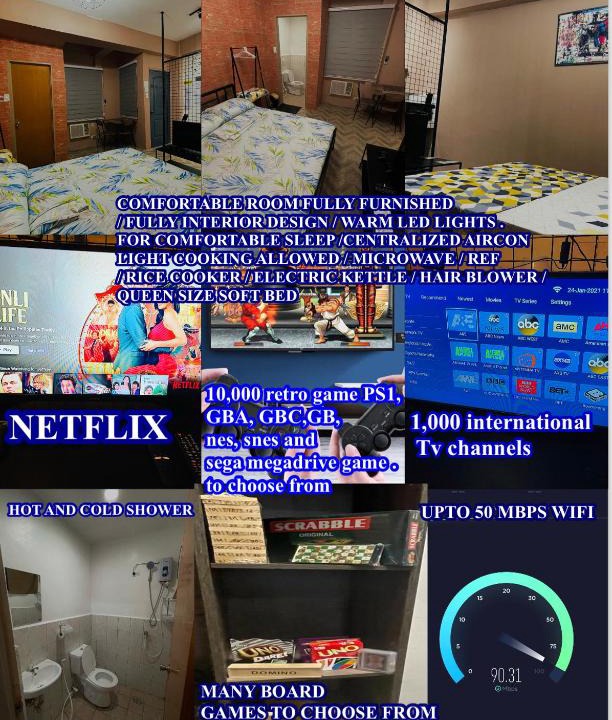 Diliman Apartment | Staycation residences hotel quality transient Netflix wifi international cable tv hi speed fiber internet sanitize