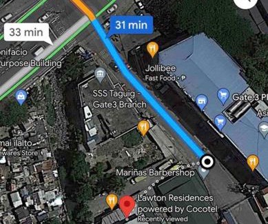 Taguig Apartment | Lawton Residences Studio Room 3E