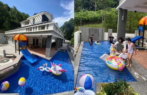 Darat House | 40 PAX 9BR Villa with Kids swimming Pool, TV, BBQ n Pool Tables near SPICE Arena Penang 9800 SQFT