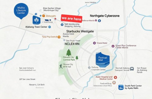 Alabang Apartment | Alabang Studio room high-speed WIFI, Pool and Gym access