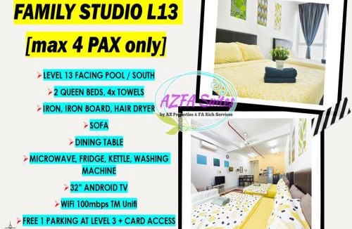 Bandar Baru Bangi Apartment | AZFA Suites at De Centrum Putrajaya Bangi FREE wifi