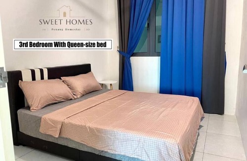 Kampung Masjid Timah Apartment | Catty Suite Prai 3BR 2Carparks@6mins PG Bridge