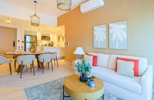 Punta Cana Apartment | Elegant 3BR Condo w/Pool · Walk to Shops & Restaurants at Punta Cana Village