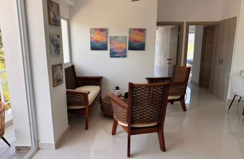 San Pedro de Macoris Apartment | Fantastic 2-bedroom apartment with AC Social area in guayacanes