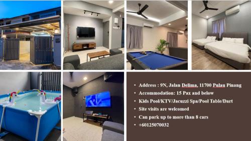 Taman Islands Glades House | Georgetown 15Px V Kids Pool n KTV n Jacuzzi Spa n Pool Table n Trampoline