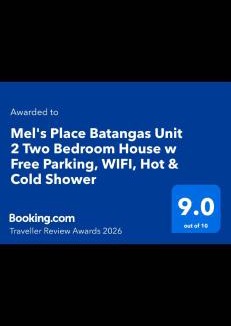 Batangas City Apartment | Mel's Place Unit 5 Banaba Kanluran Batangas City One-Bedroom House WIFI Smart TV