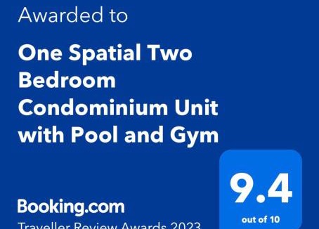 Mandurriao Apartment | One Spatial Two Bedroom Condominium Unit with Pool and Gym free Netflix and wifi