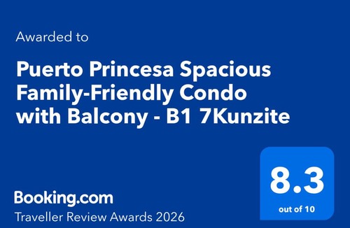 Puerto Princesa City Centre Apartment | Palawan Twin-Bed Resort-Condo Homes with Balcony, FREE Pool , FREE Parking near Airport - B1 7Kunzite