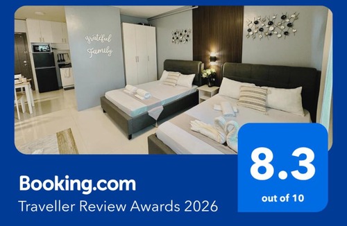 Puerto Princesa City Centre Apartment | Palawan Twin-Bed Resort-Condo Homes with Balcony, FREE Pool , FREE Parking near Airport - B1 7Kunzite