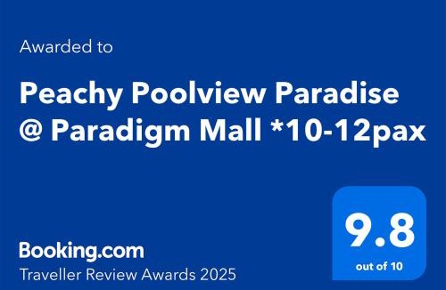 Taman Bukit Mewah Apartment | Peachy Poolview Paradise @ Paradigm Mall *10-12pax