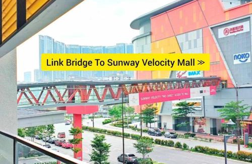 Maluri Apartment | Sunway Velocity Two 公寓连接天桥步行前往 Velocity Mall以及MRT和LRT换乘站