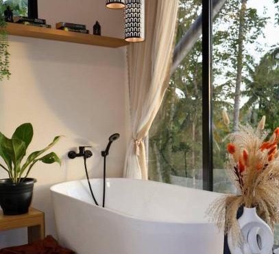 15 mins from barge with tub + wifi (glass cabin) in Samal