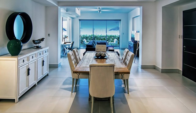 1BD beachfront condo in gated luxury residence, gym/pool, near everything in Sosúa