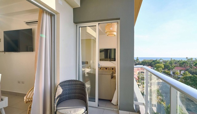 Caribbean Sunset Soak Apt.In the center of town, steps from the Juan Dolio Beach in Juan Dolio