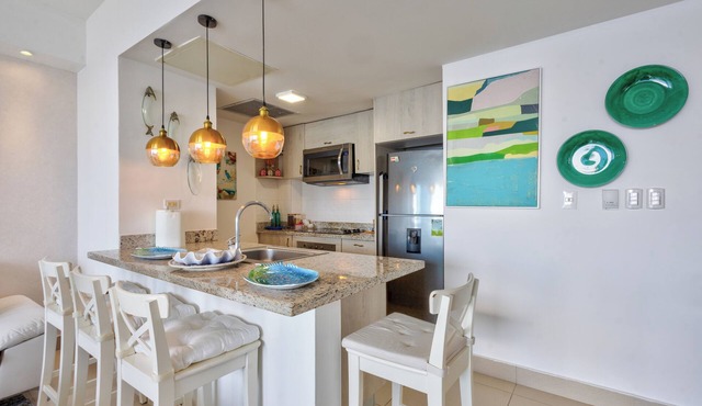 Charming 2-bedroom apartment with AC in beautiful Juan Dolio -Las Olas in Guayacanes