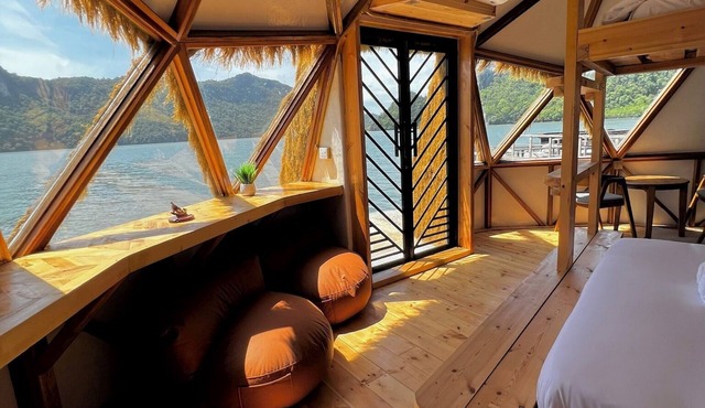 Coconest TWO: Floating Geodesic Dome Waterstay on a UNESCO Site