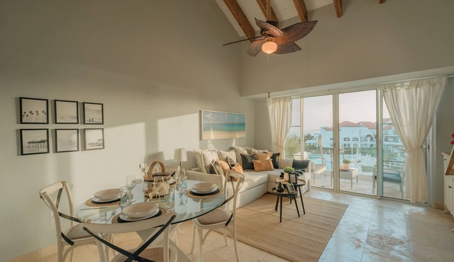 COZIEST 2 BEDROOM LOFT WITH PRIVATE BEACH AT CAP CANA in cap cana
