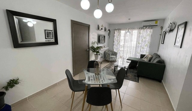 Cozy 2-bedroom apartment in serene Santo Domingo Este with AC, WiFi in Santo Domingo Este