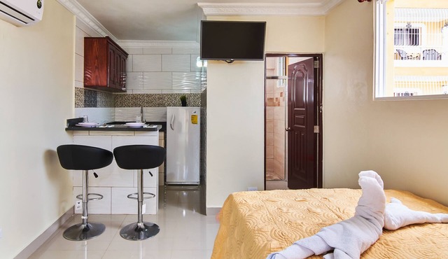 Cozy Studio Kitchen Fast 300 Mbps Wi-Fi Near SDQ Airport Santo Domingo Este in Santo Domingo Este