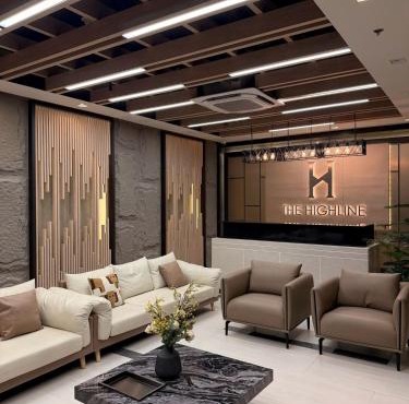 Cozy Studio with Workspace at The Highline Residences