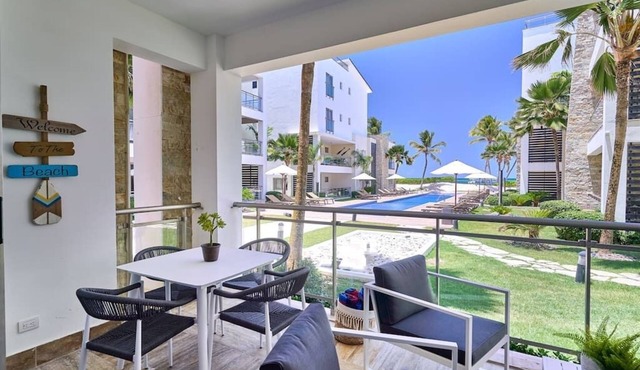 Deluxe Beachfront Apartment with Pool and Sea View in Punta Cana