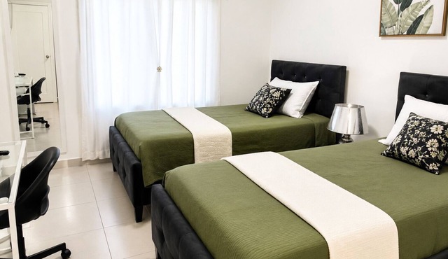 first floor apartment in Santiago king side bed pool in Santiago Province