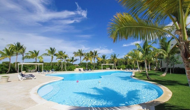 Fully equipped apartment overlooking golf course at luxury beach resort in Punta Cana