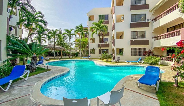 Groundfloor 1BD guest-friendly condo with pool/parking/TV/Internet in Sosúa