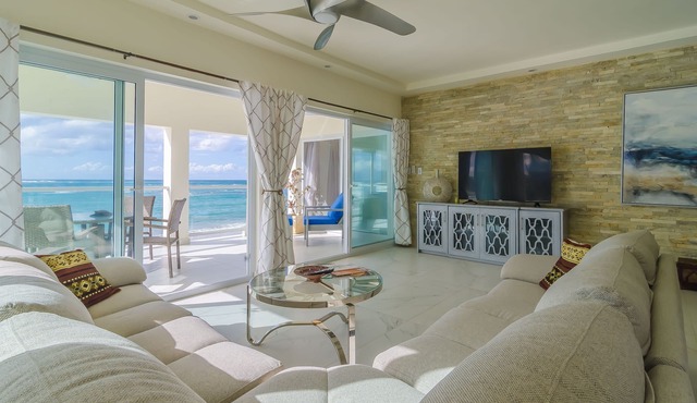 Luxury 2BD Beachfront Condo with Amazing Sea Views, Centrally Located in Cabarete