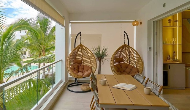 Luxury Beachfront 2BR Retreat | AquaEsmeralda in Dominicus
