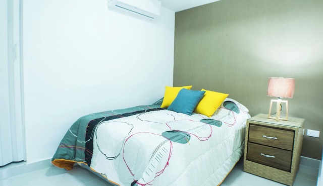 Serene 1-bedroom hotel with AC in vibrant Santo Domingo downtown in Santo Domingo