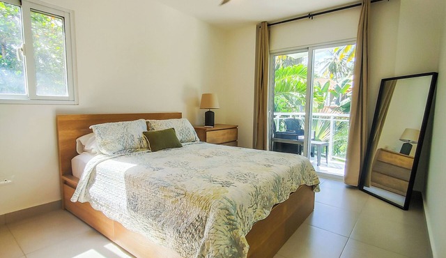 Spacious 1-bedroom condo with AC on quiet beach in Cabarete in Cabarete