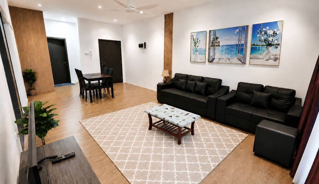 Spacious 3-bedroom apartment with AC in Kuching in Kuching