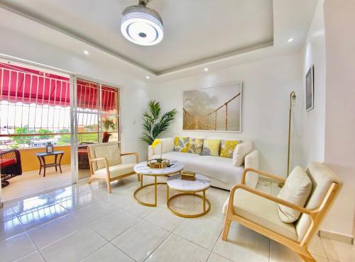 Stylish 3BR Condo, Full AC, Wi-Fi in Santo Domingo
