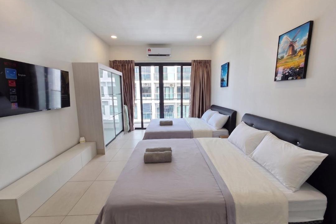 Kuching Apartment | Cozy Studio P'Residence Batu Kawa Emart - Netflix & Pool
