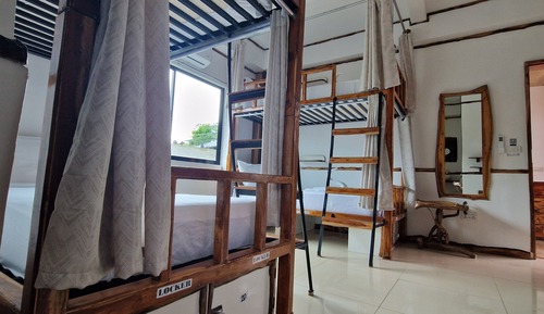 Shared Dormitory, Balcony, Pool View