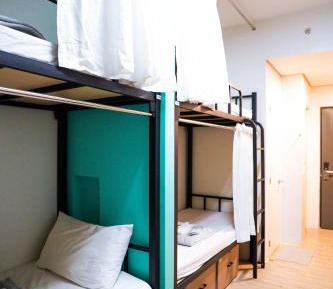 One Bed in a 4 Person Bunk Bed Room (Male)