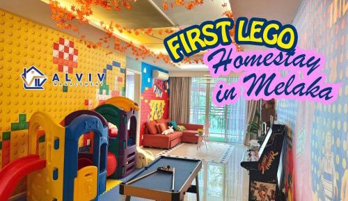 Brick Theme Three-Bedroom Apartment with Kids Playground