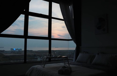 Malacca City Condo | 2 bedroom luxury condominium, 1 to 12 guests, 5 beds, 2 bathroom, living room.