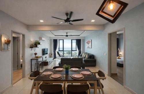Seri Tanjung Pinang Apartment | Seaview High Floor 2BR Suite Bathtub & Sauna near Gurney Jazz Suites 21