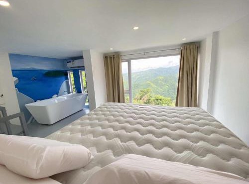 Minimalist Mountain Retreat with Hybrid Solar-Powered in Nabas