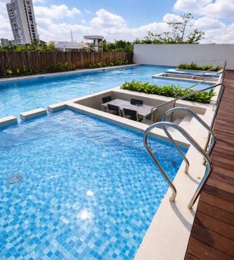 New Ocean 1BR near Mactan Airport Pool & Rooftop Terrace